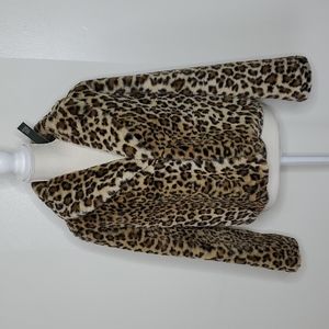 Wild Fable Size M Faux Fur Leopard Short Jacket